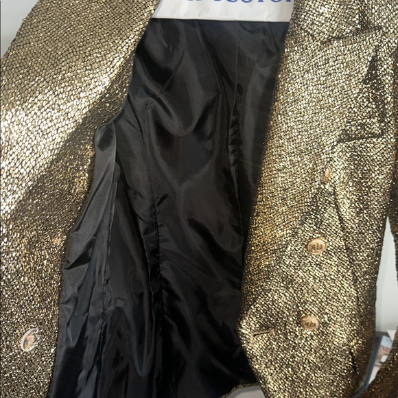 ATTENTIF PARIS ,Gold Women's Suit Jacket - Picture 9 of 10